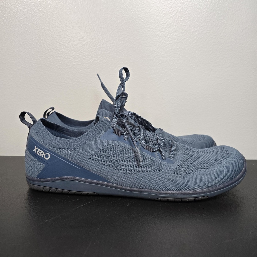 Xero Shoes Mens 12 Blue Nexus Knit Barefoot Minimalist Running Gym Sneakers